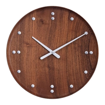 Finn Juhl FJ Clock fra Architectmade - håndlavet i teaktræ